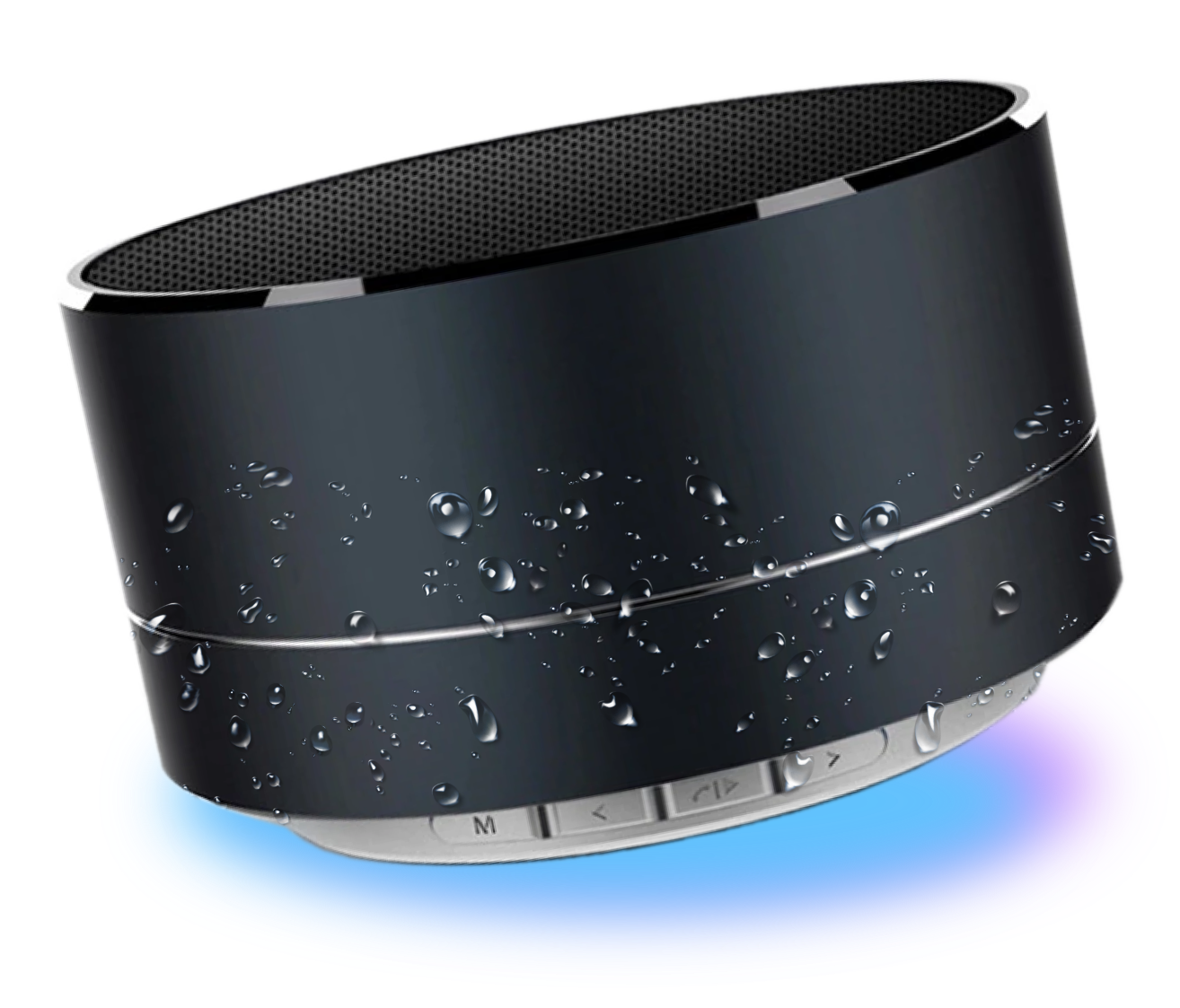 black Bluetooth wireless speaker 